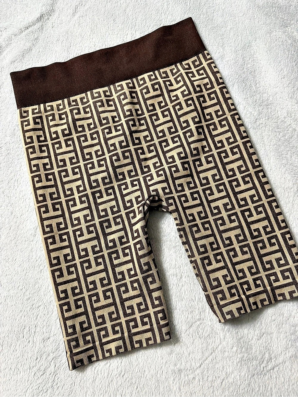 Eye Candy Geometric Leggings in Brown & Tan